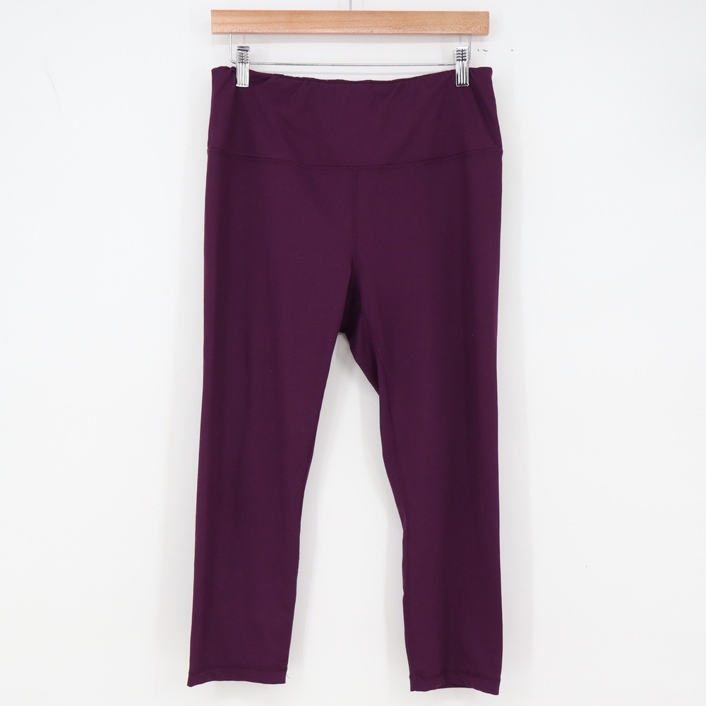 Velocity Leggings Womens XL Capri Purple Stretch High Rise Athletic Excellent